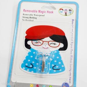 Girl Printed Removable Waterproof Magic Plastic Hook for Home Use