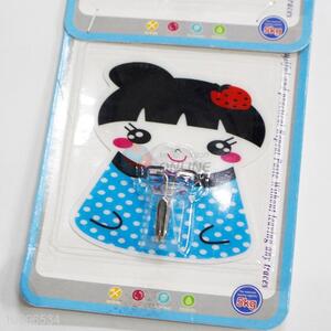 Fashion Style Removable Waterproof Magic Plastic Hook with Girl Pattern