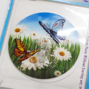 Wholesale Flowers&Butterflies Printed Waterproof Removable Magic Hook