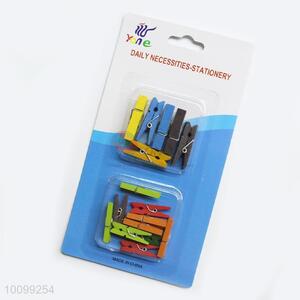 Colorful Wood Clips Set