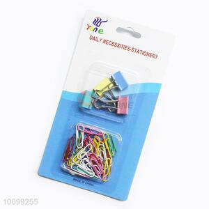 New Arrival Colorful Binder Clips and Paper Clips Set