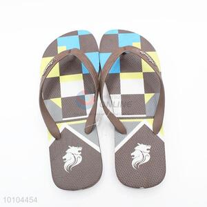 New design comfortable grid pattern slippers for men