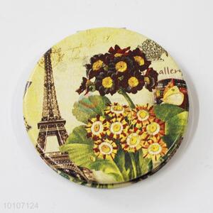 Hot Sale Flowers Round Pocket Cosmetic Mirror