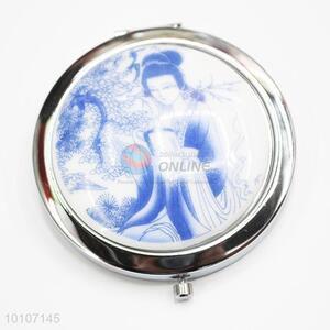 Classic Beauty Double Side Round Pocket Cosmetic Mirror