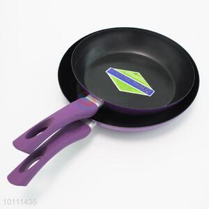 Ferric Frying Pan with Purple Italian Handle