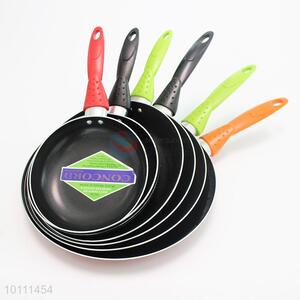 7 Sizes Aluminium Frying Pan with Colorful Handle