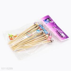 Latest Design Bamboo Toothpicks/Fruit Picks Set