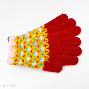 Winter soft acrylic children gloves