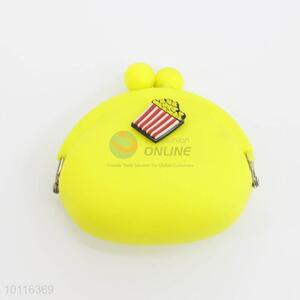 Yellow Silicone Coin Purse,Coin Holder,Coin Pouch