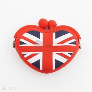 England Flag Heart Shaped Coin Purse,Coin Holder,Coin Pouch