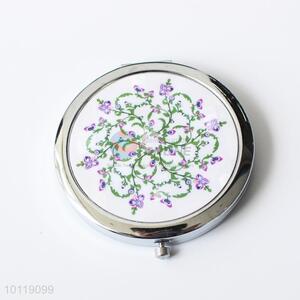 Fashionable Flower Printed Round Makeup Mirror/Cosmetic Mirror for Girls