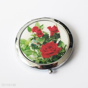 Nice Flower Pattern Round Makeup Mirror/Cosmetic Mirror for Girls