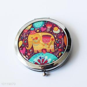 Hot Sale Elephant Pattern Round Makeup Mirror/Cosmetic Mirror for Girls