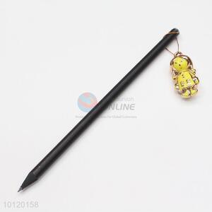 Hot sale HB black wooden pencil with pendant