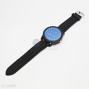Black bracelet men quartz silicone watch
