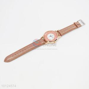 Fashion pu slim quartz watch