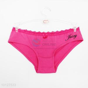 Rose red women underwear spandex lingerie briefs