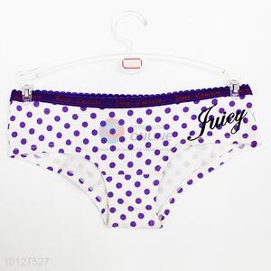 Purple dot pattern spandex briefs women underwear comfortable women briefs
