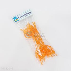 Best Selling Orange Customizable Shape Straw