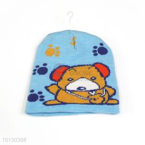 Custom Cartoon Acrylic Knit Jacquard Cap For Children