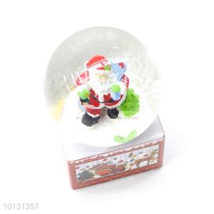 Nice gift Father Christmas gift box base resin crystal ball