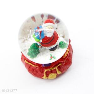 New arrival Father Christmas gift bag base resin crystal ball