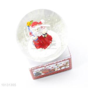 Ladies favorite Father Christmas gift box base resin crystal ball