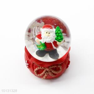 Top sale Father Christmas bow base resin crystal ball