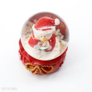 Top quality snowman bow base resin crystal ball