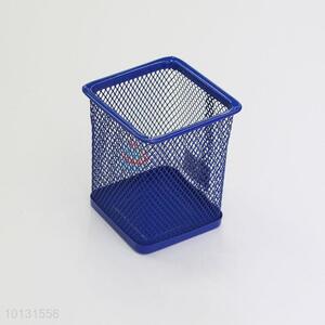 Hot sell mesh metal blue pen container