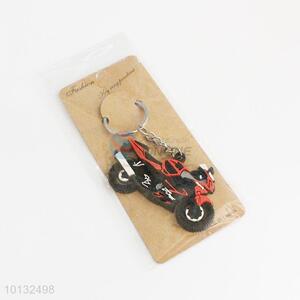 Red motorcycle key chain/key ring