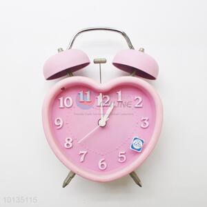 Romantic Heart Shape Pink Alarm Clock