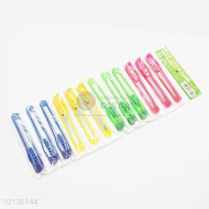 New design low price 12pcs blue/yellow/green/pink art knifes
