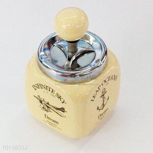 Vintage Beige Ceramic Craft Ashtray Home Decoration