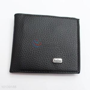Cheapo Price Black Leather Portable Short Men Wallet