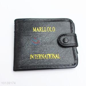 Vintage Style Cheap Men Short Wallet with Buckle