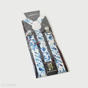 Popular Flowers Printed Adults' Y-back Suspenders for Pants