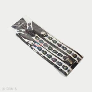 Wholesale Cheap Metal Clips Suspenders with Skulls Pattern for Adults