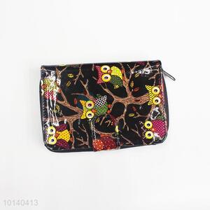 Hot Sale Owls Printed PU Purse for Ladies