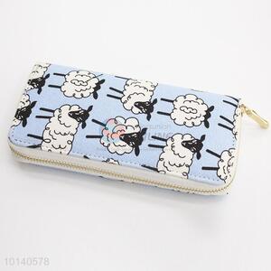 Blue sheep pattern handbag/clutchbag/wallet/purse