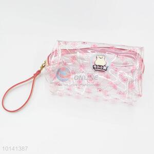 Lovely women transparent travel cosmetic bag