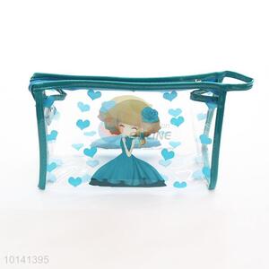 Waterproof travel zipper pvc cosmetic bag