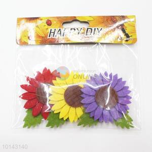 Hot sale sunflower adhesive craft set/DIY non-woven decorative craft