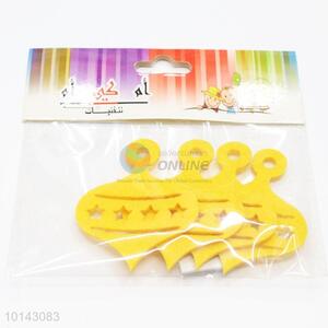 Yellow hanging adhesive craft set/DIY non-woven decorative craft