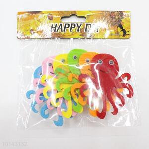 6 pieces octopus adhesive craft set/DIY non-woven decorative craft