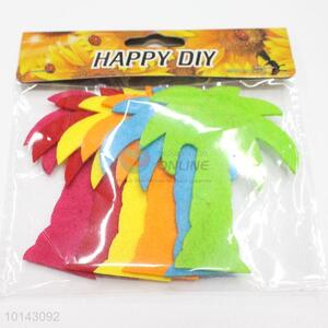 Wholesale coconut tree adhesive craft set/DIY non-woven decorative craft