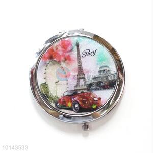 Fashion Round Two Sides Pocket Mirror Make-Up Mirror