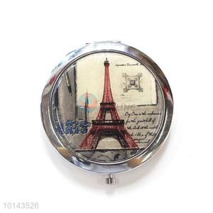 Scenery Printing Portable Round Mini Pocket Mirror