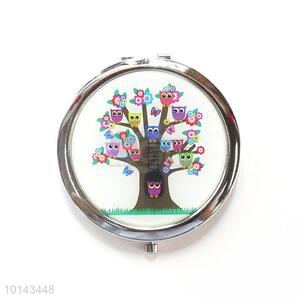 Custom Tree Pattern Mini Round Make-Up Mirror