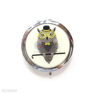 Best Sale Owl Pattern Mini Round Make-Up Mirror